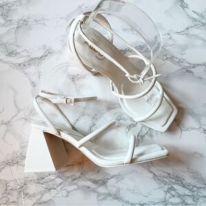 Aldo Miran open square toe heels strappy